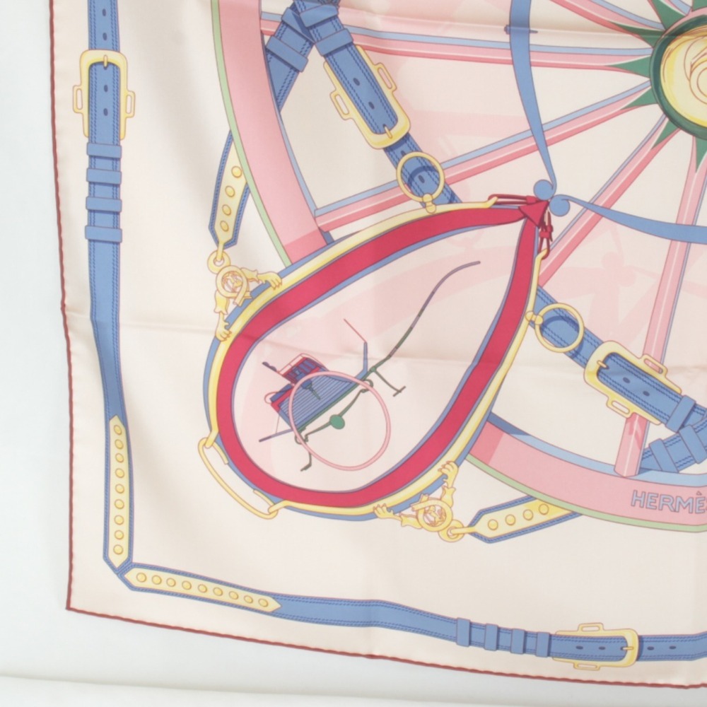 HERMES Pink Silk Scarf - Picture 6 of 9